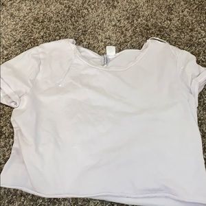 plain white cropped shirt